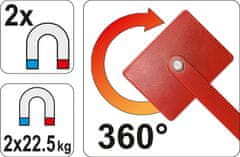 YATO Držiak magnetický na zváranie polohovací 2 x 22,5 kg