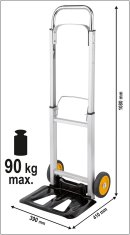 Vorel Skladový vozík skladacia nosnosť 90kg