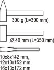 YATO Vložka do zásuvky - kladivá, dláta a sekáče 5ks