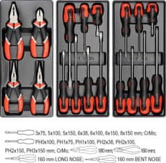 YATO Skrinka dielenská pojazdná s náradím (177ks) 6 zásuviek