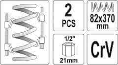 YATO Sťahovák pružín tlmičov automobilov 370 x 82 mm 2ks