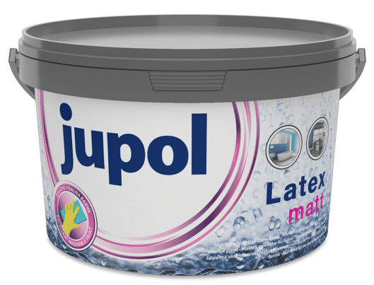 JUB JUPOL LATEX - matná, pololesklá a lesklá latexová farba biela - satén/lesk 2 l = 2,64 kg
