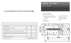 shumee FISCHER rozširovací kolík SXRL 10 x 80 T40 50 ks