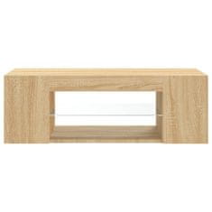 Vidaxl TV skrinka s LED svetlami dub sonoma 90x39x30 cm