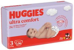 Huggies HUGGIES Ultra Comfort Jumbo Plienky jednorazové 3 (4-9 kg) 56 ks