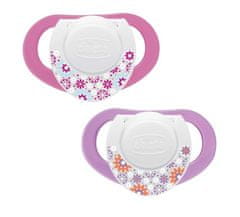 Chicco Physio Compact Upokojujúci kaučukový cumlík, ružový, 6-12m