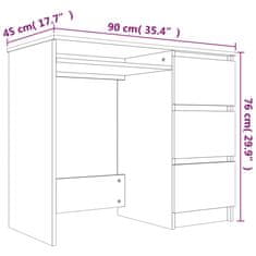 Vidaxl Stôl hnedý dub 90x45x76 cm spracované drevo