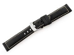 Tayma Kožený remienok na hodinky W29 - Čierny - 20 mm