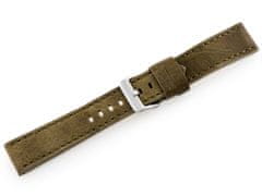 Tayma Kožený remienok na hodinky W48 - Premium - Olivový - 20 mm