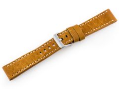 Tayma Kožený remienok na hodinky W48 – Premium – Camel/White – 24 mm