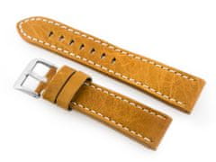Tayma Kožený remienok na hodinky W48 – Premium – Camel/White – 24 mm