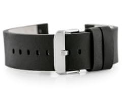 Tayma Kožený remienok na hodinky W39 - Čierno/biely 20 mm