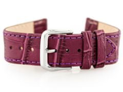 Tayma Kožený remienok na hodinky W41 - fialový - 18 mm