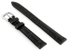 Tayma Kožený remienok na hodinky W64 - čierny - 12 mm