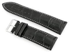 Tayma Kožený remienok na hodinky W64 – čierno/biely 24 mm