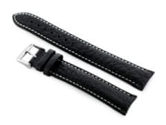 Tayma Kožený remienok na hodinky W05xl čierno/biely - 22 mm