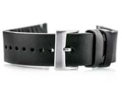 Tayma Kožený remienok na hodinky W118 – čierno/biely – 22 mm