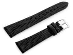 Tayma Kožený remienok na hodinky W107 - Čierny/Sed 16 mm