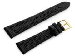 Tayma Kožený remienok na hodinky W107 – čierny/zlatý. 20 mm