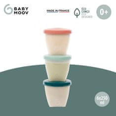 Babymoov misky s viečkami BIO 6x 250ml