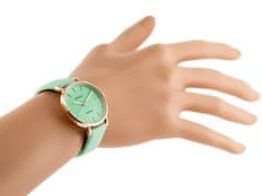PERFECT WATCHES Dámske hodinky A0359 – zelená/ružovozlatá (Zp841e)