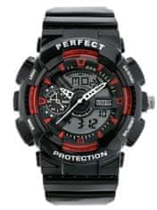 PERFECT WATCHES Pánske hodinky Shock (Zp219d) Black/Red