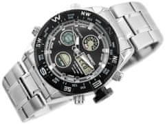 PERFECT WATCHES Pánske hodinky Zeus – A890 (Zp257b) – strieborné/čierne