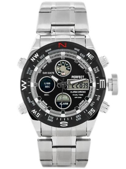 PERFECT WATCHES Pánske hodinky Zeus – A890 (Zp257a) – strieborné