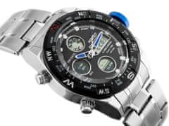 PERFECT WATCHES Pánske hodinky Zeus – A890 (Zp257d) – strieborné/modré
