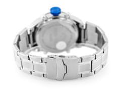 PERFECT WATCHES Pánske hodinky Zeus – A890 (Zp257d) – strieborné/modré