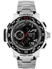 PERFECT WATCHES Pánske hodinky – A896 (Zp260a) – strieborné/čierne