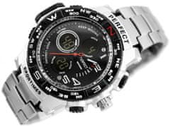 PERFECT WATCHES Pánske hodinky – A896 (Zp260a) – strieborné/čierne