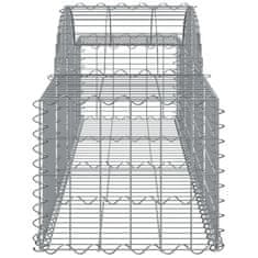 Petromila vidaXL Oblúkové gabionové koše 4 ks 200x50x40/60 cm pozink. železo