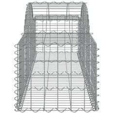 Vidaxl Oblúkový gabionový kôš 9 ks 200x50x40/60 cm pozinkované železo