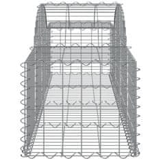 Petromila vidaXL Oblúkové gabionové koše 14 ks 200x50x40/60 cm pozink. železo