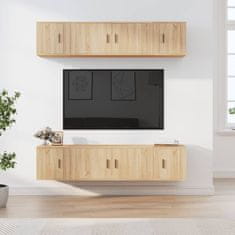 Vidaxl 6-dielna súprava TV skriniek dub sonoma spracované drevo