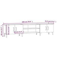 Vidaxl TV skrinka dub sonoma 180x31,5x40 cm kompozitné drevo