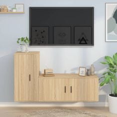 Vidaxl 2-dielna súprava TV skriniek dub sonoma kompozitné drevo