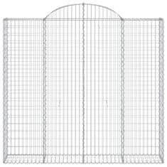 Petromila vidaXL Oblúkové gabiónové koše 3ks 200x30x180/200cm pozinkované železo