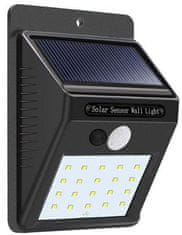 HADEX Solárne svietidlo LED-20x s PIR čidlom nástenné /Solárne svetlo/