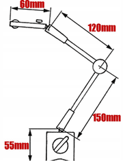 Bass Magnetický stojan, statív pre úchylkomer 588Nm, 260mm BP-1511