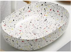 COMAD UN-LILI-MW21 (C78326M-W21) umývadlo na dosku 60cm, terrazzo matná - Comad