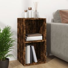 Vidaxl Úložný box na vinyly, tmavý dub 71x34x36 cm, kompozitné drevo