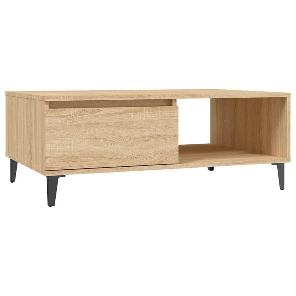 Vidaxl Konferenčný stolík, dub sonoma 90x60x35 cm, kompozitné drevo