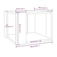 Vidaxl Konferenčný stolík sivý dub sonoma 40x40x30 cm spracované drevo