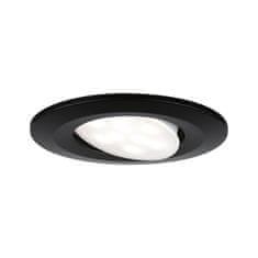 Paulmann PAULMANN LED vstavané svietidlo Calla výklopné IP65 kruhové 90mm 30 ° 6W 230V 4000K čierna mat 924.61 92461