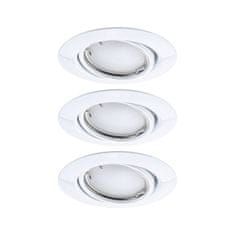 Paulmann PAULMANN LED vstavané svietidlo Smart Home Zigbee Base Coin základná sada výklopné kruhové 90mm 20 ° 3x4, 9W 230V stmievateľné 3000K biela 924.63 92463