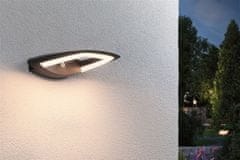 Paulmann PAULMANN LED vonkajšie nástenné svietidlo Akena pohybové čidlo IP44 243x254mm 3000K 11W 230V antracit hliník 948.38 94838