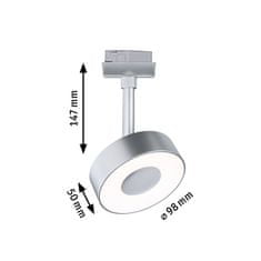 Paulmann PAULMANN URail LED lištový spot Circle 5W CCT 230V matný chróm 965.43 96543