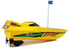 Lean-toys Diaľkové ovládanie motorového člna Diaľkové ovládanie 27 Mhz 40 cm 40 m dosah Žltá
